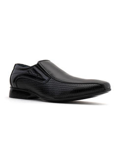 Lazard Black Leather Slip-On Formal Shoe for Men