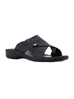 Khadim Black Casual Slip-On Sandal for Men