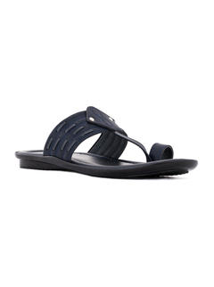 Lazard Navy Kolhapuri Slip-On Sandal for Men