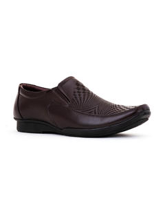 Khadim Brown Leather Slip On Formal Shoe for Men