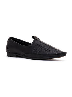 Lazard Black Mojari Ethnic Shoe for Men