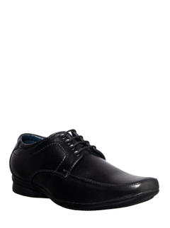 Lazard Black Leather Derby Formal Shoe for Men