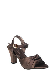 Cleo Grey Peep-Toe Casual Heel Sandal for Women