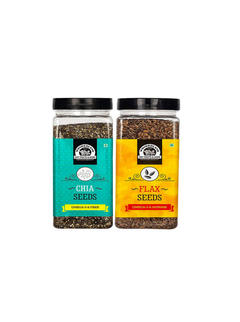 Roasted Flax Seeds 200gm + Chia Seeds 200gm