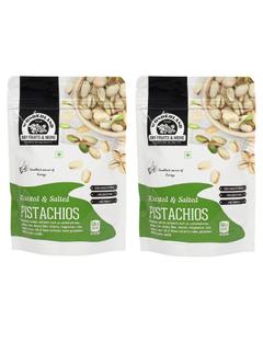 Roasted and Salted Pistachios 400 g Jumbo Size with 200 g Each - Pack of 2