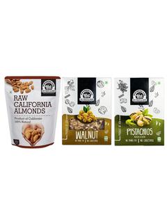Wonderland Foods Dry Fruits Combo Pack of Almond (1kg), Walnut Kernels (200g), R&S Pistachio (200g)