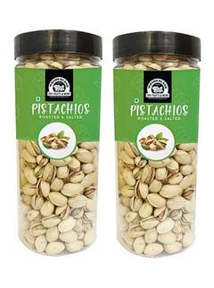 Wonderland Foods Roasted and Salted Jumbo California Size Pistachio in Jar (Pack Of 2 )-1Kg