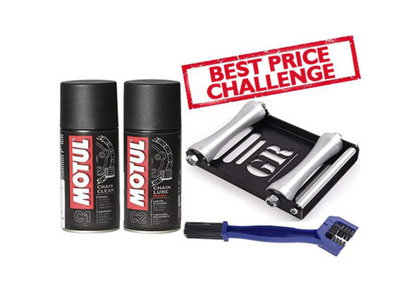 GRoller Large with Chain Clean Brush and Motul C1 C2 150 ml