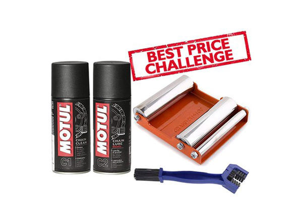 GRoller Med with Chain Clean Brush and Motul C1 C2 150 ml