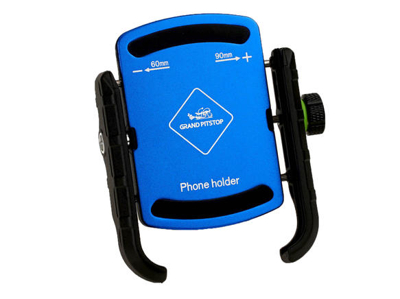 Jaw Grip Mobile Holder Without Charger (Aluminium)- Blue