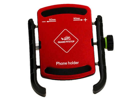 GRANDPITSTOP JAW GRIP MOBILE HOLDER WITHOUT CHARGER (ALUMINIUM)- RED