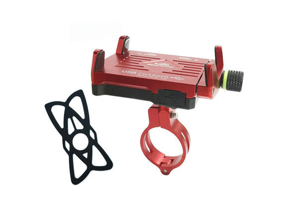 GrandPitstop Claw-Grip Mobile Holder Mount with Charger - Red