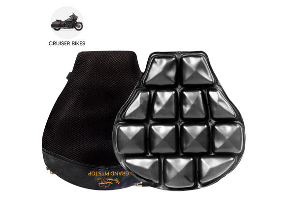 GRAND PITSTOP Bike air Cushion seat (Cruiser Without Pump)