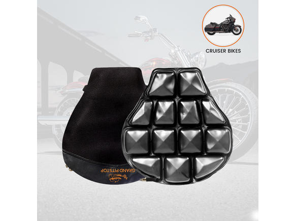 GRAND PITSTOP Bike air Cushion seat (Cruiser Without Pump)