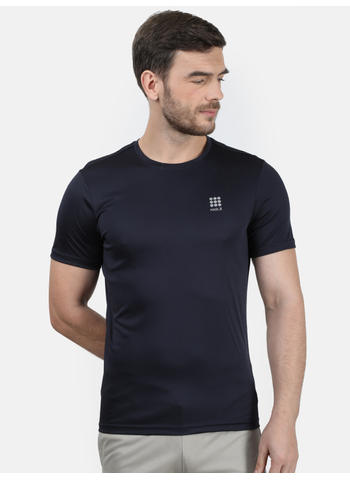 Rockit Navy Round Neck Regular Fit T-Shirt