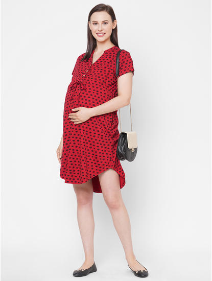 Polka Dot Maternity Dress
