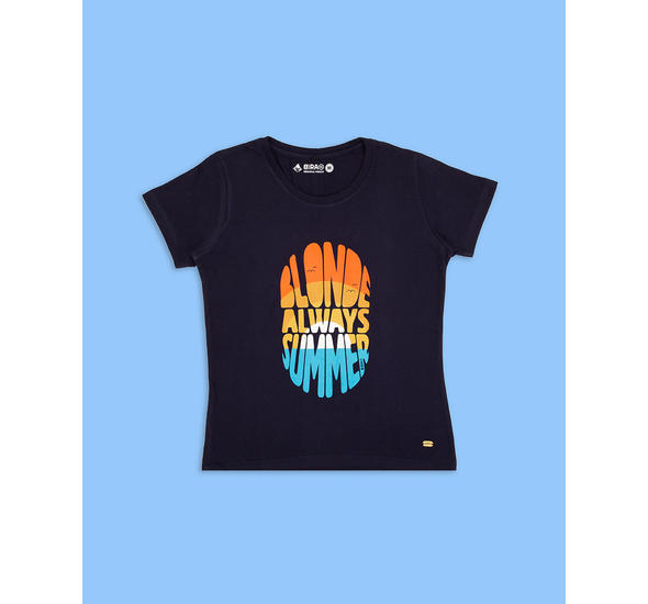 Always Summer Slogan T-shirt - Navy Blue