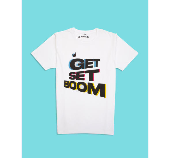 Get Set Boom Graphic T-Shirt - White