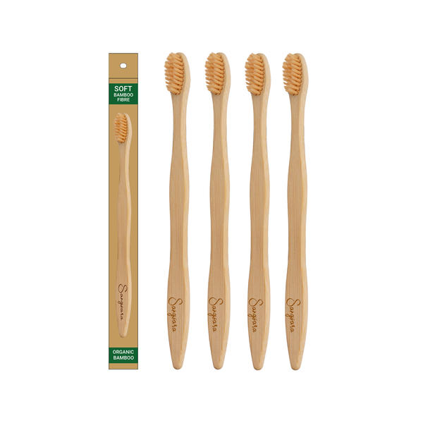 Sangsara Bamboo Toothbrush Pack of 4