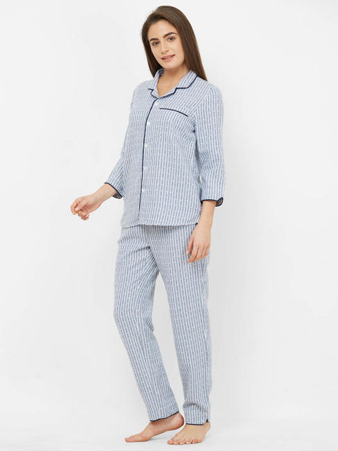 Winter Heart Striped Pyjama Set