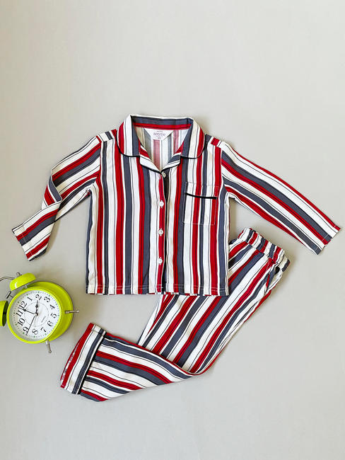 Girls Classic Striped Pyjama Set