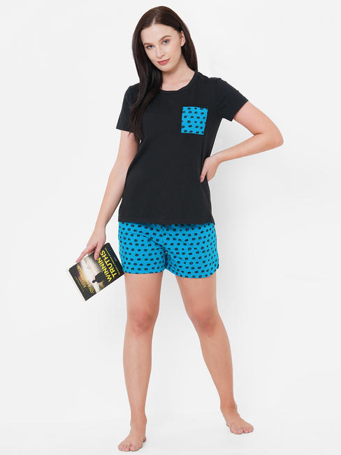 Cotton Polka Dot T-Shirt & Shorts Set