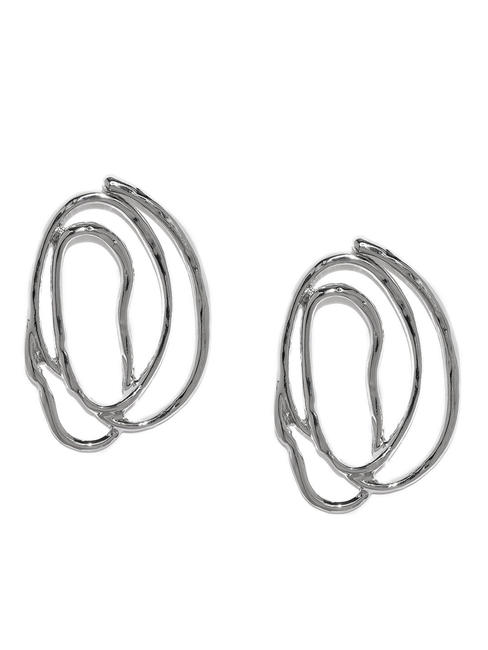 Silver-Toned Quirky Drop Earrings