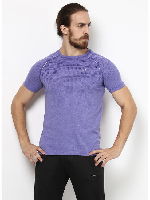 Rockit Purple Round Neck Smart Fit T-Shirt