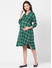 Green Checked Maternity Dress