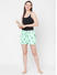 Cosy Green Print Cotton Shorts