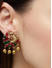 Ethnic South Indian Traditional Temple Gold Peacock Stone Embellished Stud Earrings For Women
