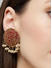 Ethnic Indian Traditional Gold,Pink Pearl Embellished Stud Earrings For Women.