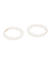 Toniq Gold and White Pearl Embellished Hoop Earrings For Women