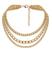 ToniQ Riri Bold Multi Layered Gold Linked Necklace For Women