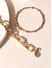 Toniq Gold Plated Kada & Linked Coin Drop Charm Chunky Set Of 2 Party  Bracelet Stacks Set 