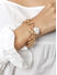 Toniq Party Gold Plated Bold Baroque Pearl  Drop Trendy Beach Bracelet