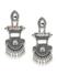 Silver-Toned Fusion Tribal Contemporary Drop Earrings For Women