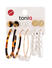 Toniq Hear me Roar Set Of 6 Mix And Match Gold Pearl Studs and Hoop Earrings Set For Women