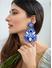 Fida Blue and White Seed Beaded Boho Earrings For Women