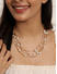 Toniq Gold Chic Pearl Layered necklace for women