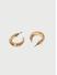 Toniq Gold Half Hoops Earrings For Women