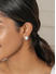 Toniq Silver Crystel Stone Embellished Stud Earrings For Women