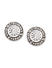 Toniq Silver Crystel Stone Embellished Stud Earrings For Women