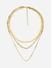 Toniq Gold Chunky Layered linked Necklace For Women