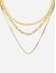 Toniq Gold Chunky Layered linked Necklace For Women