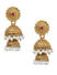 Ethnic Indian Traditional Gold Pearl Embellished Jhumka Earrings For Women
