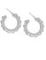 Silver-Toned Circular Half Hoop Earrings