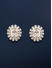 Gold-Plated Cz Circular Stud Earring For Women