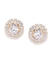 Gold-Plated Cz Circular Stud Earring For Women