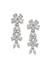Silver -Plated Cz Floral Drop Earring For Women